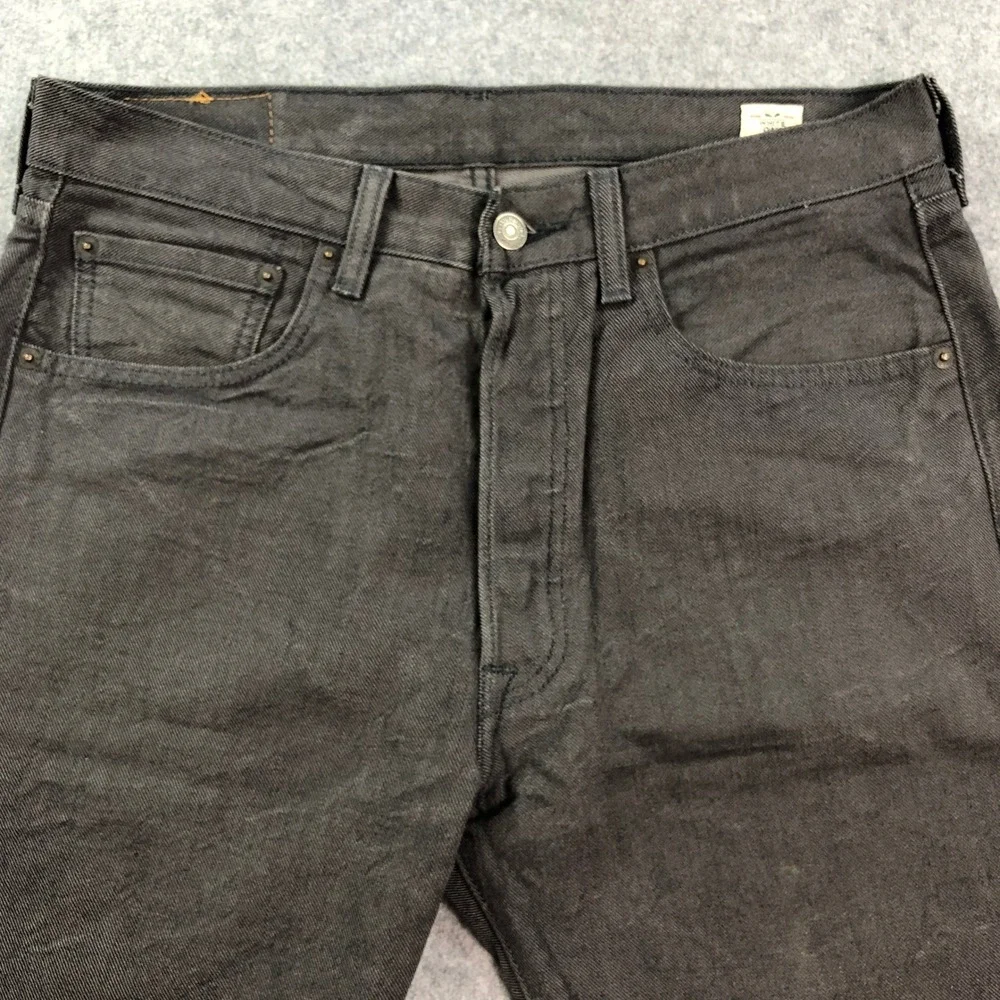 Levis 501 Mens Jeans 33x30 (fits 33x29) Gray Dark Wash Classic Button Fly Cotton